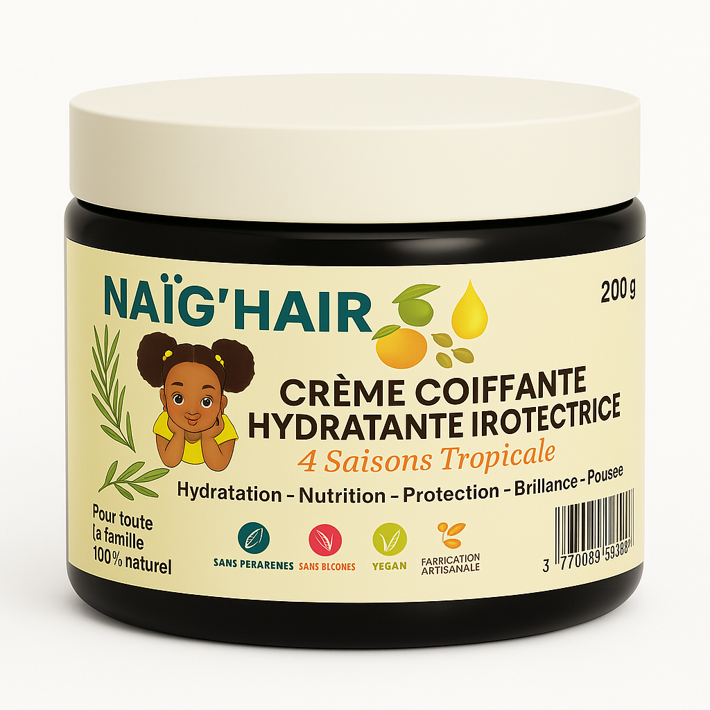 Crème Coiffante Hydratante Protectrice 4 Saisons Tropicale - 200g - Naïg’hair®️ – Image 2